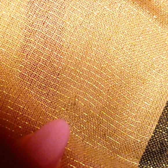 Nova Check SCARF 77x36 GOLD Sparkle Wrap Lightweight Luxury Preppy Sophisticated - Picture 10 of 10
